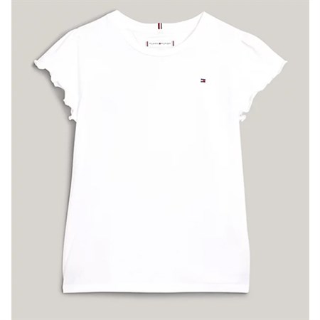 Tommy Hilfiger - Essential Ruffle Sleeve Top SS, White