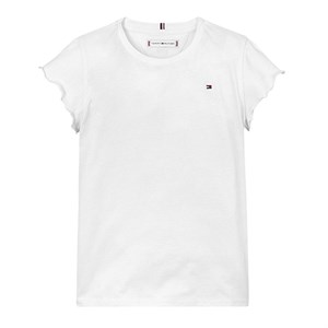 Tommy Hilfiger - Essential Ruffle Sleeve Top SS, White