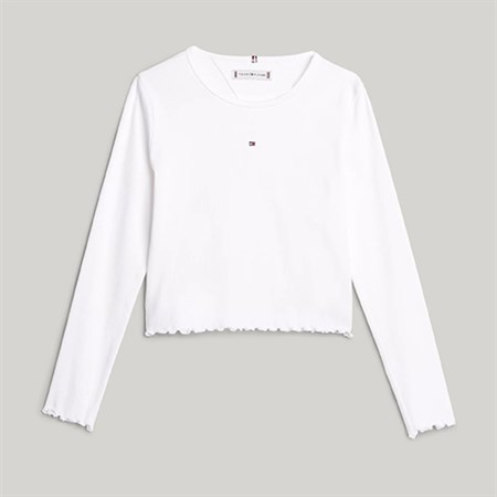 Tommy Hilfiger - Essential Rib Top LS, White