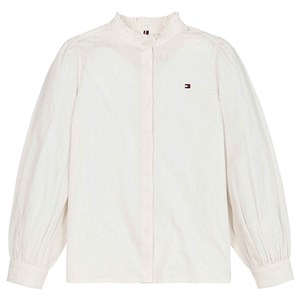 Tommy Hilfiger - Ladder Lace Frilled Collar Regular Shirt, Ancient White