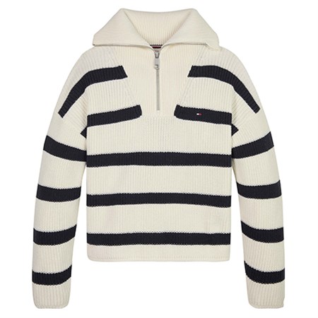 Tommy Hilfiger - Stripe Half Zip Sweater, Blue Stripe