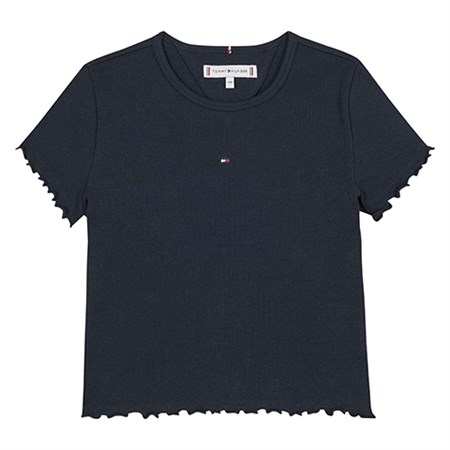 Tommy Hilfiger - Essential Rib Top SS, Desert Sky