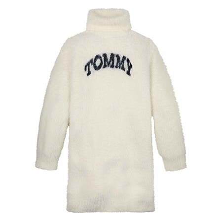 Tommy Hilfiger - Tommy Turtleneck Fluffy Dress LS, Ivory Petal