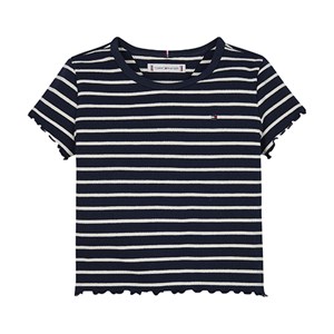 Tommy Hilfiger - Rib Knit Top SS, Blue Base White Stripe