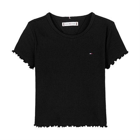 Tommy Hilfiger - Essential Rib Top SS, Black