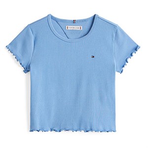 Tommy Hilfiger - Essential Rib Top SS, Cloudy Blue