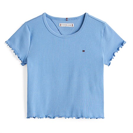 Tommy Hilfiger - Essential Rib Top SS, Cloudy Blue