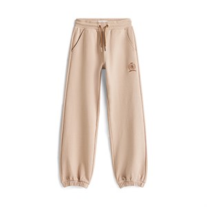 Tommy Hilfiger -   Tonal TH Crest Embroidery Sweatpants, Malted Milk