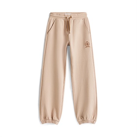 Tommy Hilfiger -   Tonal TH Crest Embroidery Sweatpants, Malted Milk