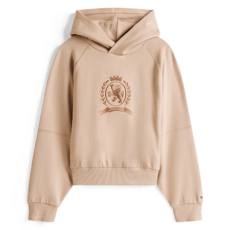 Tommy Hilfiger - Tonal TH Crest Embroidery Hoodie, Malted Milk