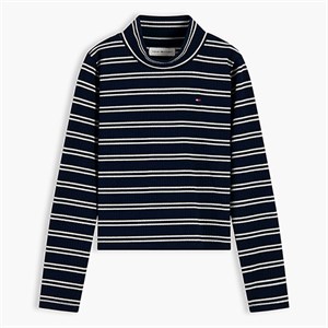 Tommy Hilfiger - LUREX RIB TOP LS, Dark Blue