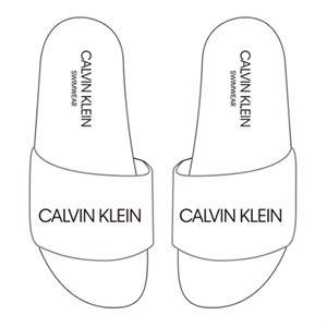 Calvin Klein - One Mold Slide / Badetøfler, White