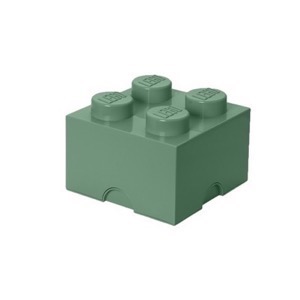 Lego Storage brick 4 - Sand grøn