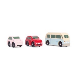Le Toy Van - 3 Retro biler i træ