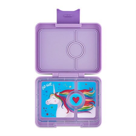 Yumbox - Madkasse Snack (3 rum), Lavende Purple / Unicorn