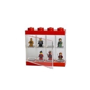 Lego Storage - Minifigur display til 8 figurer - rød