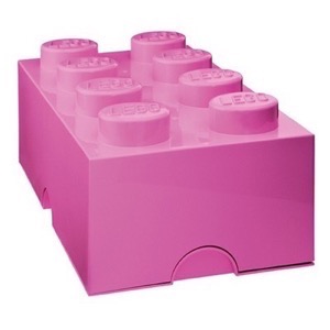 Lego Storage brick 8 - Pink