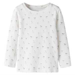 Name it - Ficherry LS Slim Top, Cloud Dancer