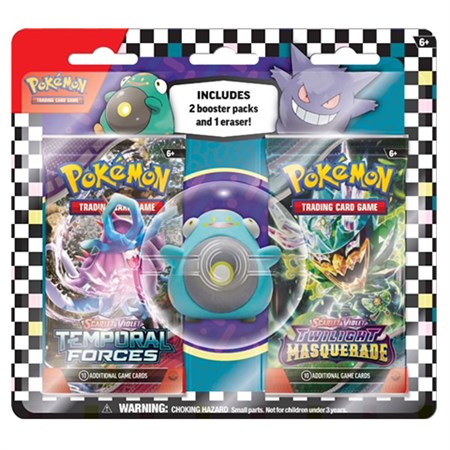 POKEMON - Scarlet & Violet - Poke Eraser + 2 Booster Packs - BTS 2024 - Bellibolt