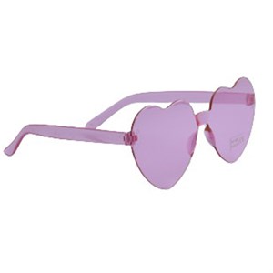 Höjtryk - Transparente Hjerte Solbriller, Light Pink
