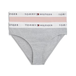 Tommy Hilfiger - 2 Pak Bikini Trusser Noos, Foggy Pink / L Gry Htr