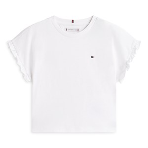 Tommy Hiliger - Essential Ruffle Cuff Relaxed Top SS, White
