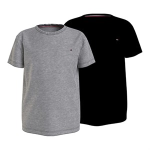 Tommy Hilfiger - 2 Pak T-shirt SS, Medium Grey Ht/Black