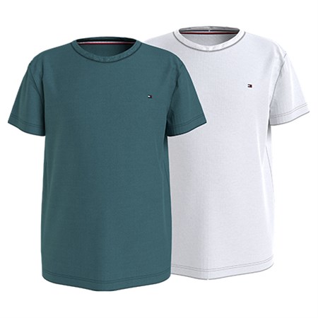 Tommy Hilfiger - 2 Pak CN T-shirt SS, White/Frosted Green