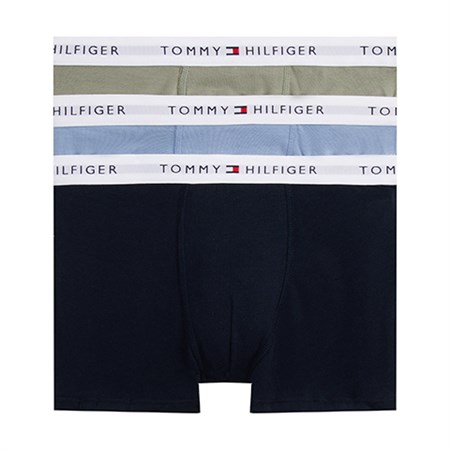 Tommy Hilfiger - 3 Pak Trunk / Boxer, Brisk Blue / Utility Sage / Des Sky