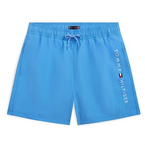Tommy Hilfiger - Original Logo Embroidery Mid Length Swim Shorts, Copenhagen Blue
