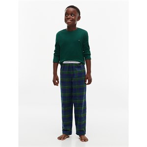 Tommy Hilfiger - Signature Check Long Sleeve Pyjama Set, Orn green / Buffalo check evergreen