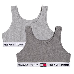 Tommy Hilfiger - 2 Pak Bralette, Mid Grey / Dark Grey
