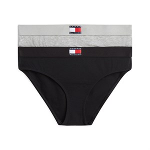 Tommy Hilfiger - 2-Pack Cotton Bikini, Black / L Grey Heather