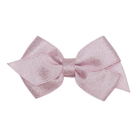Little Wonders - Viola Sløjfe 6 cm flad - Glitter Satin, Pearl Pink Glitter