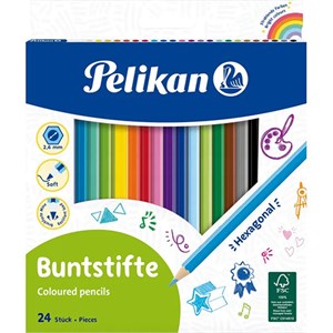 Pelikan - Farveblyanter Sekskantede 24 Stk.