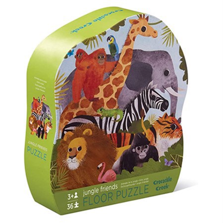 Crocodile Creek - Gulvpuslespil / 36 pc Dazzle Puzzle - Jungle Friends