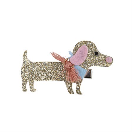 Great Pretenders - Dachshund Hårclips, Vælg Mellem Guld og Sølv