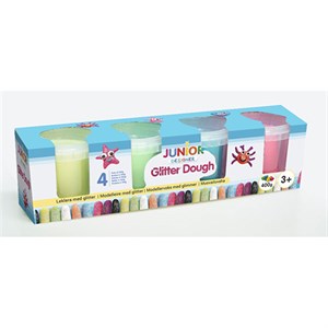 Junior Designer - JDE Glitter Dough Super Pack 4 pack /Modellervoks