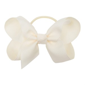 Little Wonders - Lucca Grosgrain Sløjfe På Elastik, Antidque White