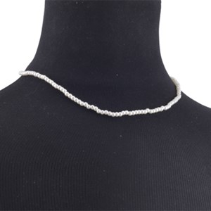 Höjtryk - Halskæde Med Natur Perler