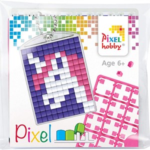 Pixelhobby - Nøglering Startsæt, Enhjørning Lyserød