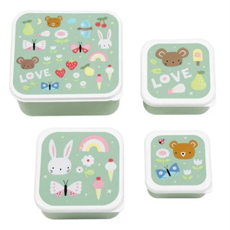 A Little Lovely Company - Lunch & snack box set, Joy