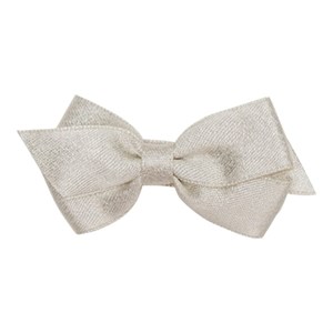 Little Wonders - Viola Sløjfe 6 cm flad - Glitter Satin, Cream Glitter