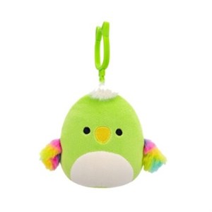 Squishmallows - Nøglering 9 cm Med Clips - Wolfe Green Parrot