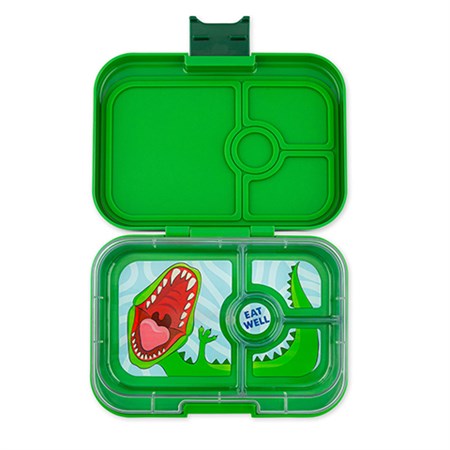 Yumbox - Madkasse Panino (4 Rum), Jurassic Green / Dinosaur Tray