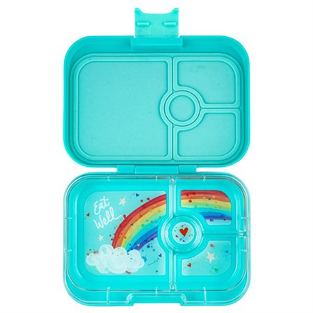 Yumbox - Madkasse Panino (4 Rum), Misty Aqua / Rainbow Tray